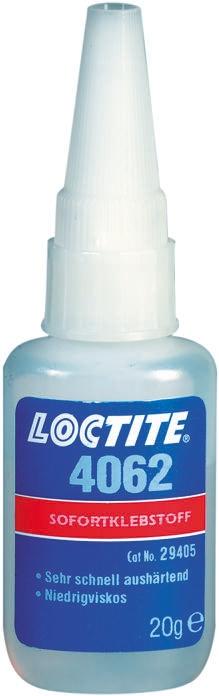 Produktfoto 1 von Loctite 4062 Sekundenkleber Cyanacrylat Flüssig transparent, Flasche 20 g