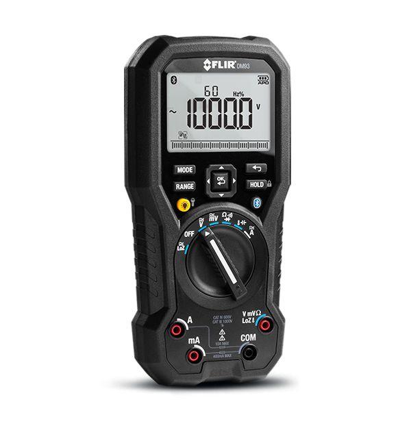 Produktfoto 1 von FLIR DM93-2Hintergrundbeleuchtung Digital-Multimeter 1000V ac / 10A ac, 40MΩ, ISO-kalibriert