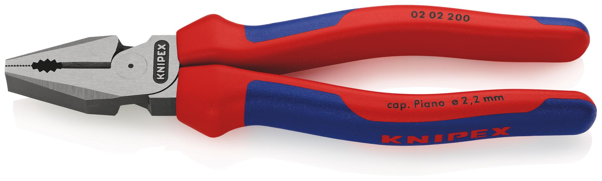 Produktfoto 1 von Knipex Kombizange, gebogen Schneidkraft → Harter Draht: 2,8 mm Klavierdraht: 2,2 mm Litzendraht: 13 mm 200 mm