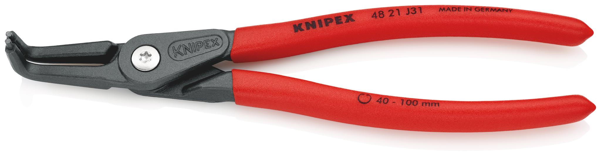 Produktfoto 1 von Knipex Sicherungsringzange, gebogen 210 mm 40 → 100 mm