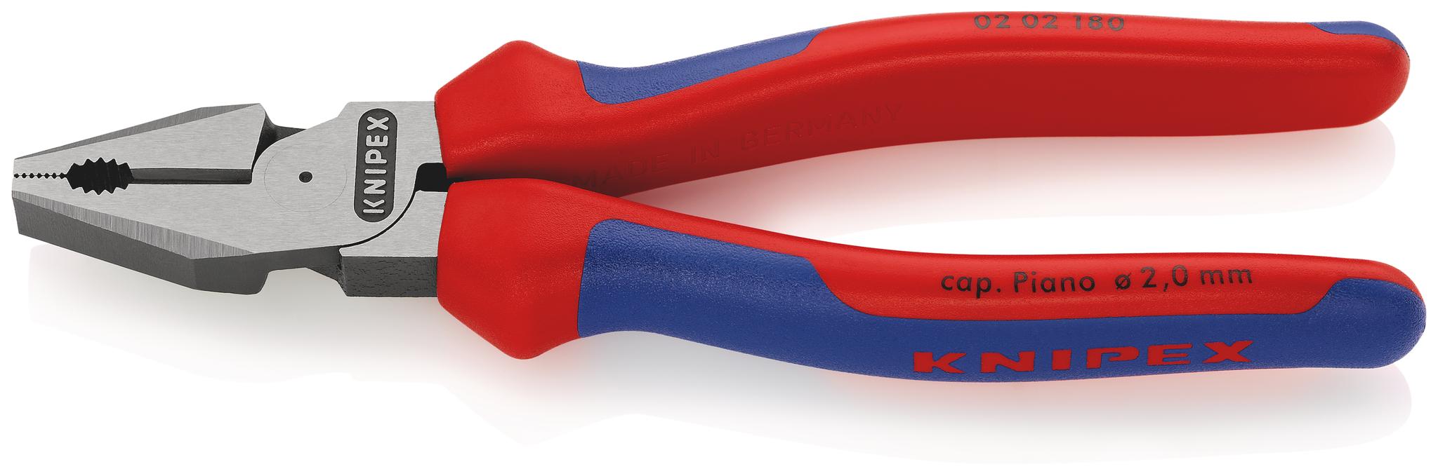 Produktfoto 1 von Knipex Kombizange, gebogen Schneidkraft → Harter Draht: 2,5 mm Klavierdraht: 2 mm Litzendraht: 11,5 mm 180 mm