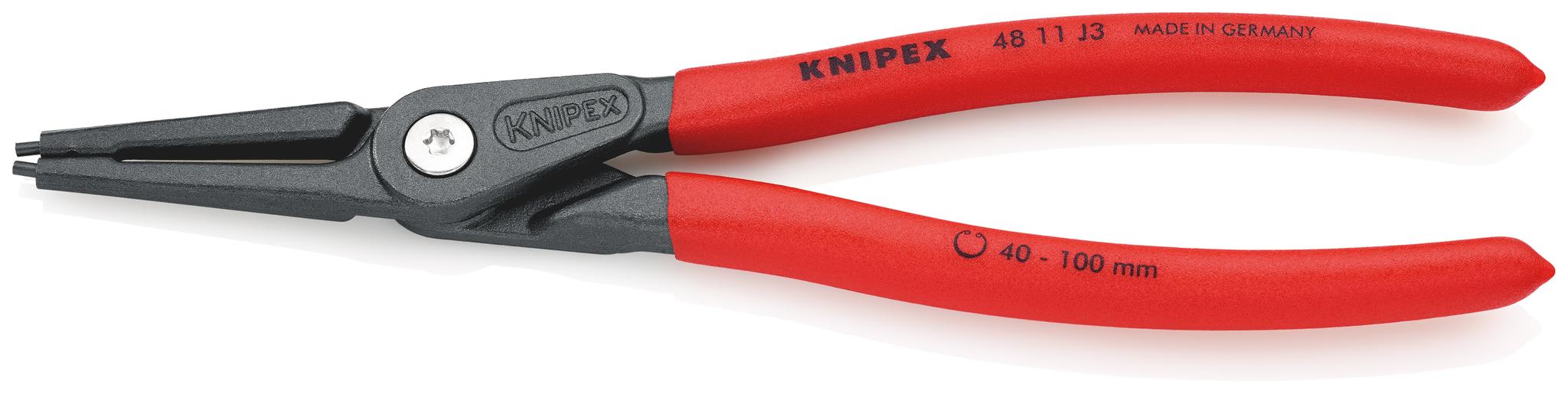 Produktfoto 1 von Knipex Sicherungsringzange, gebogen 225 mm 40 → 100 mm