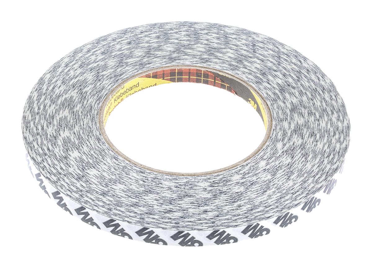 3M 9086 Doppelseitiges Papierband, transparent, -30°C bis +85°C, Stärke 0.19mm, 9mm x 50m