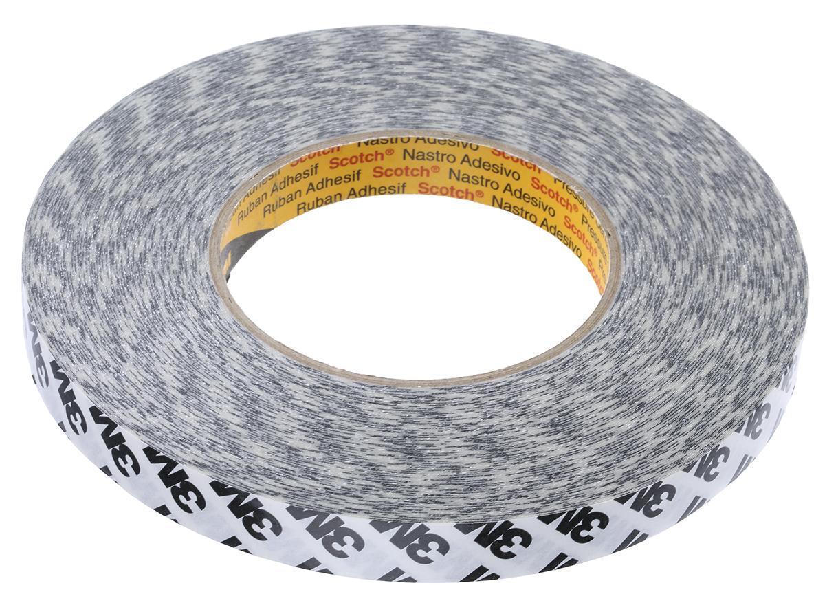 3M 9086 Doppelseitiges Papierband, transparent, -30°C bis +85°C, Stärke 0.19mm, 15mm x 50m