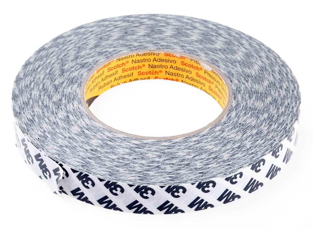 3M 9086 Doppelseitiges Papierband, transparent, -30°C bis +85°C, Stärke 0.19mm, 19mm x 50m