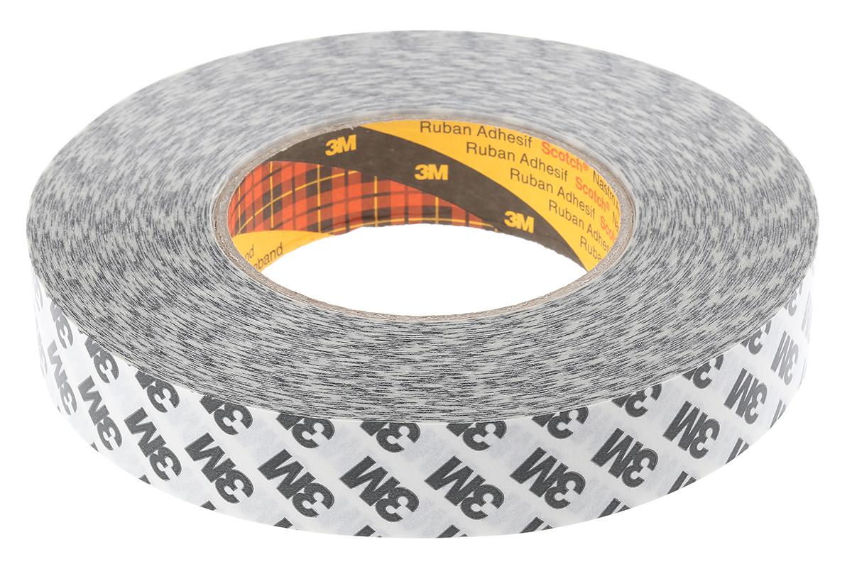 3M 9086 Doppelseitiges Papierband, transparent, -30°C bis +85°C, Stärke 0.19mm, 25mm x 50m