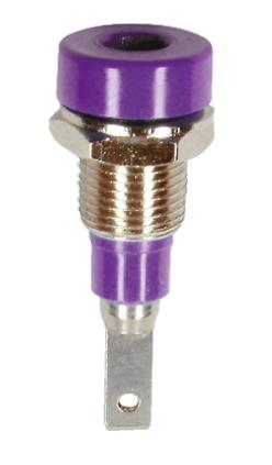 Produktfoto 1 von Stäubli 2mm Bananenbuchse Violett, 30 V, 60V dc / 10A Flachstecker