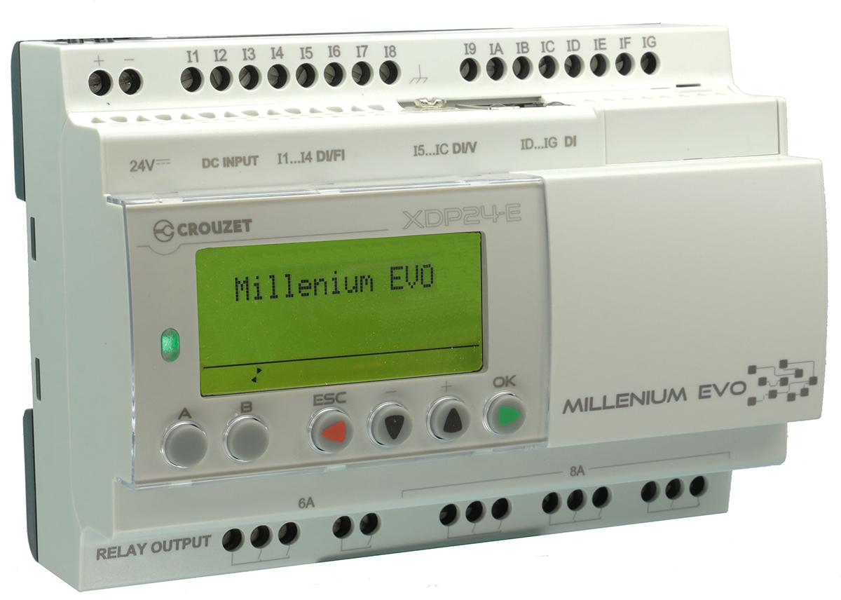 Crouzet Millenium Evo SPS CPU, 16 (Digital) Eing. Relais Ausg.Typ Digital Eing.Typ für PLC 24 V dc