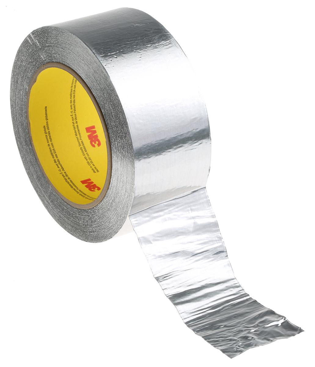 3M 425 Aluband Aluminiumband leitend, Stärke 0.08mm, 50mm x 55m, -54°C bis +149°C, Haftung 5,1 N/cm