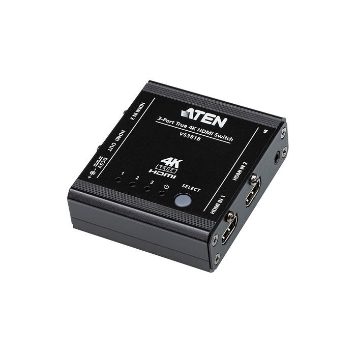 Aten HDMI-Schalter HDMI 4-Port, 4096 x 2160 3 Videoeingänge 1 Videoausgänge