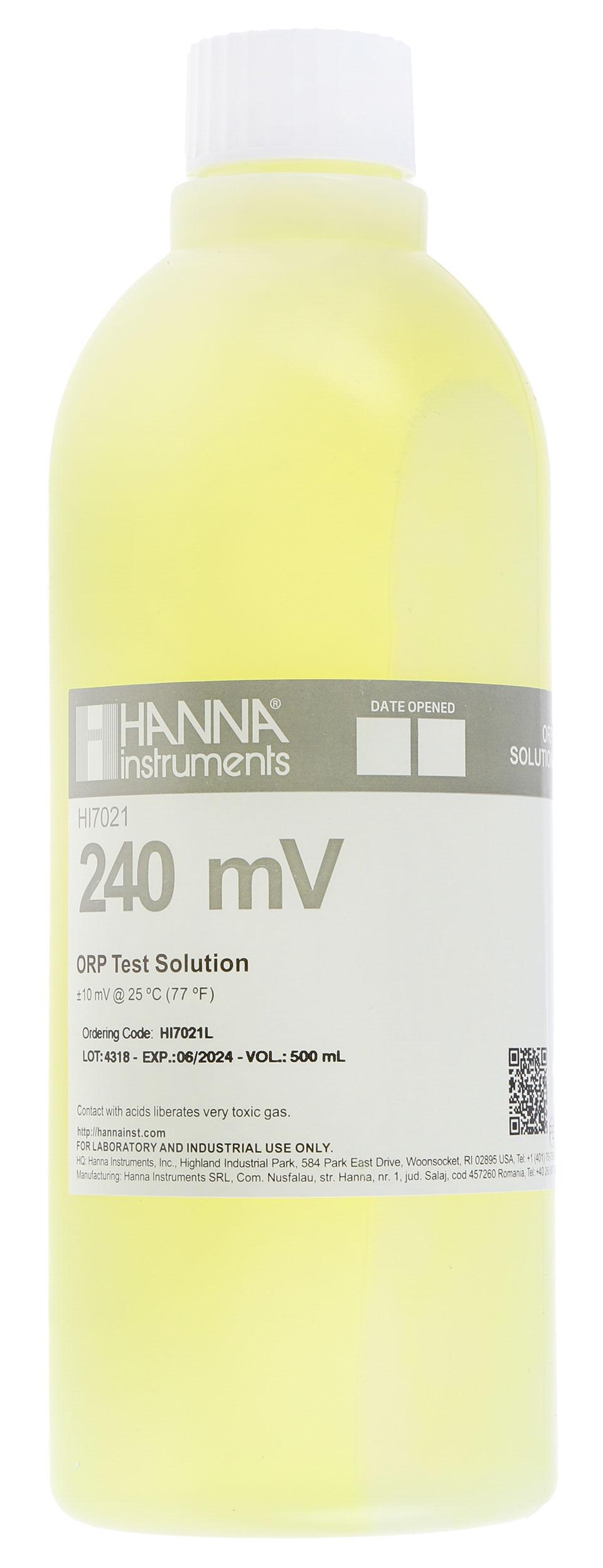 Produktfoto 1 von Hanna Instruments HI7020L ORP Pufferlösung, 500ml Flasche