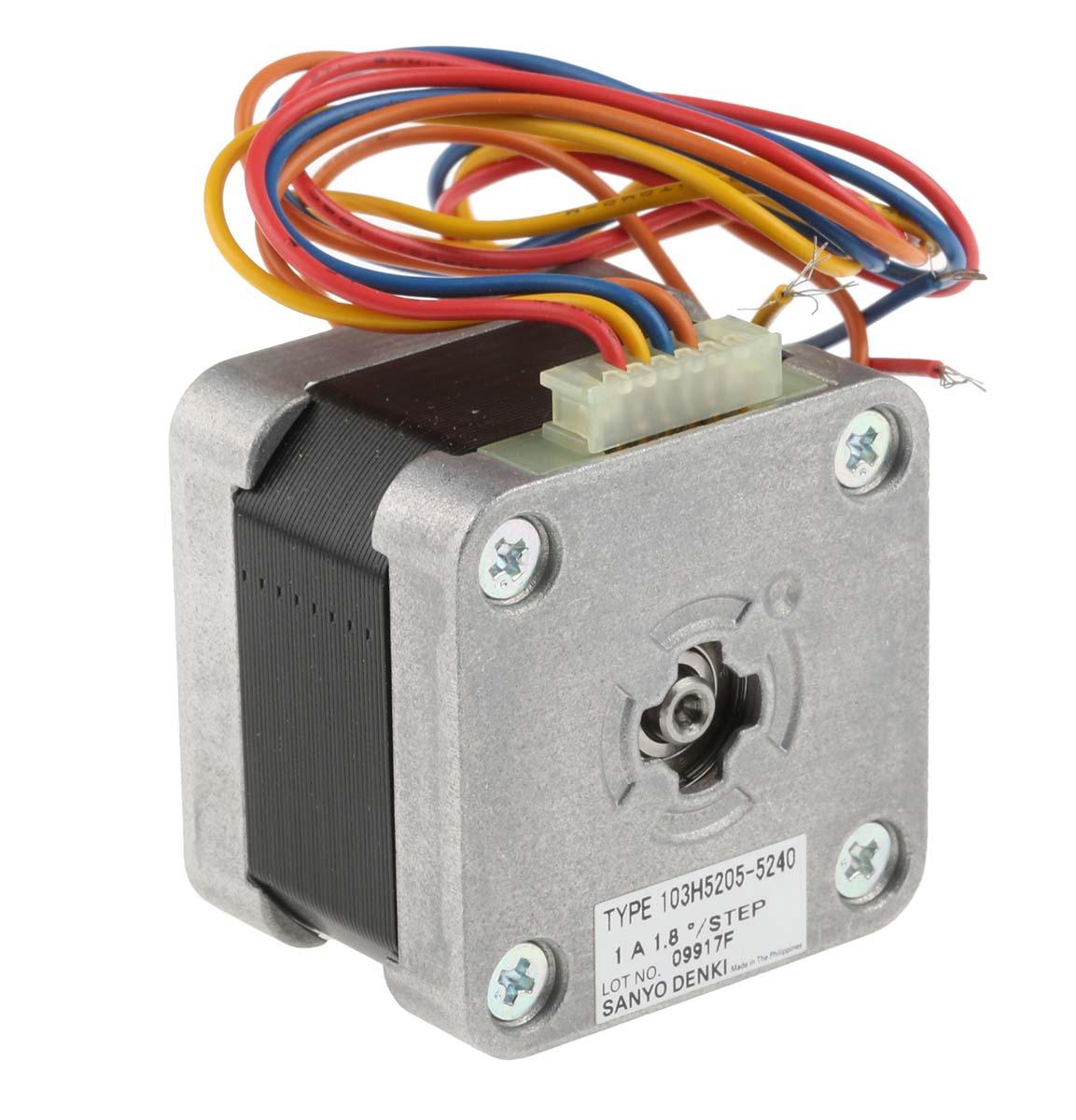 Produktfoto 1 von Sanyo Denki Hybrid 1.8° Schrittmotor 24 V / 1 A 0.265Nm 6-adrig, 42 x 42mm Wellen-Ø 5mm