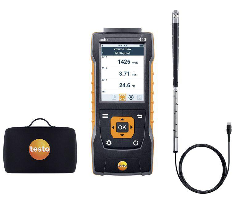 Produktfoto 1 von Testo 440 16 mm Ventilsatz Anemometer +1370 (Temperature-TC) °C, +150 (Temperature-NTC) °C max.Temp.,