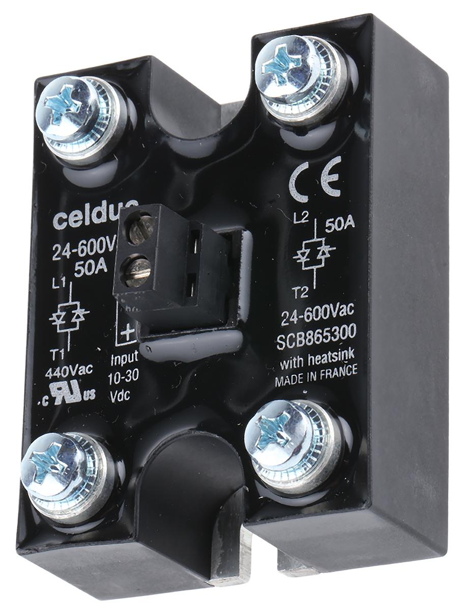 Celduc Previous Generation SCB Tafelmontage Halbleiterrelais mit Nulldurchgang 600 V ac / 50 A