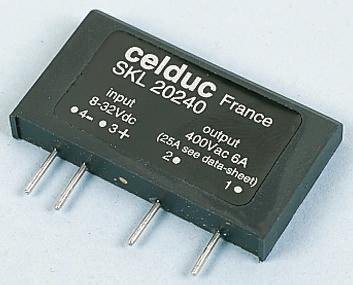 Produktfoto 1 von Celduc SK SK THT Halbleiterrelais mit Nulldurchgang 600 V ac / 25 A