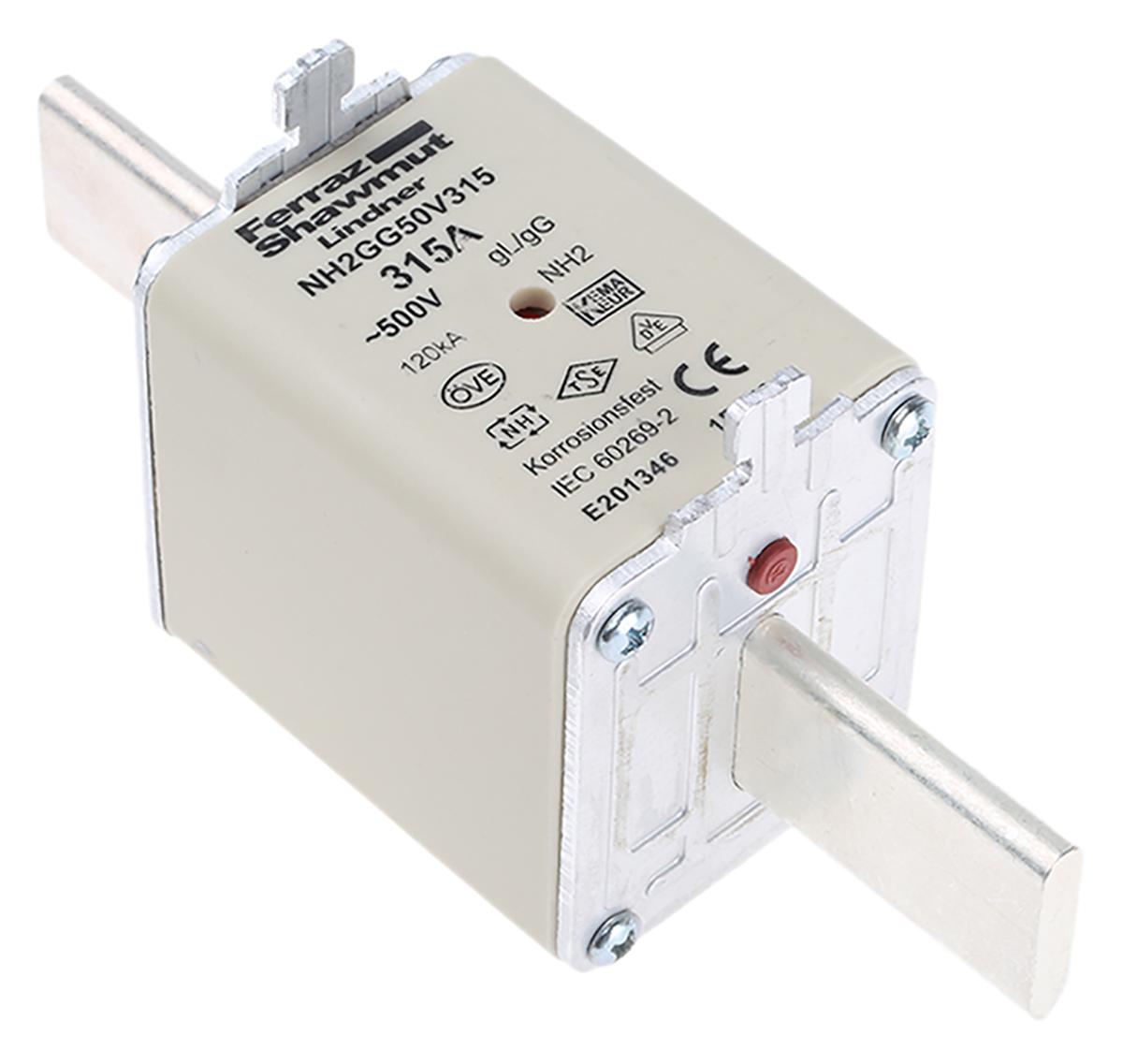 Mersen NH-Sicherung NH2, 500V ac / 315A, gG DINVDE 0636, IEC 60269-2-1