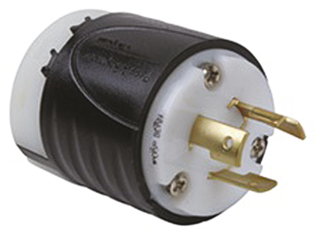 Produktfoto 1 von PASS & SEYMOUR Netzstecker Kabel, 2P+E, NEMA L6 - 20P, 250 V / 20A, für USA