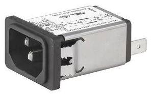 Schurter C14 IEC-Steckerfilter Stecker, 250 V ac / 1A, Snap-In