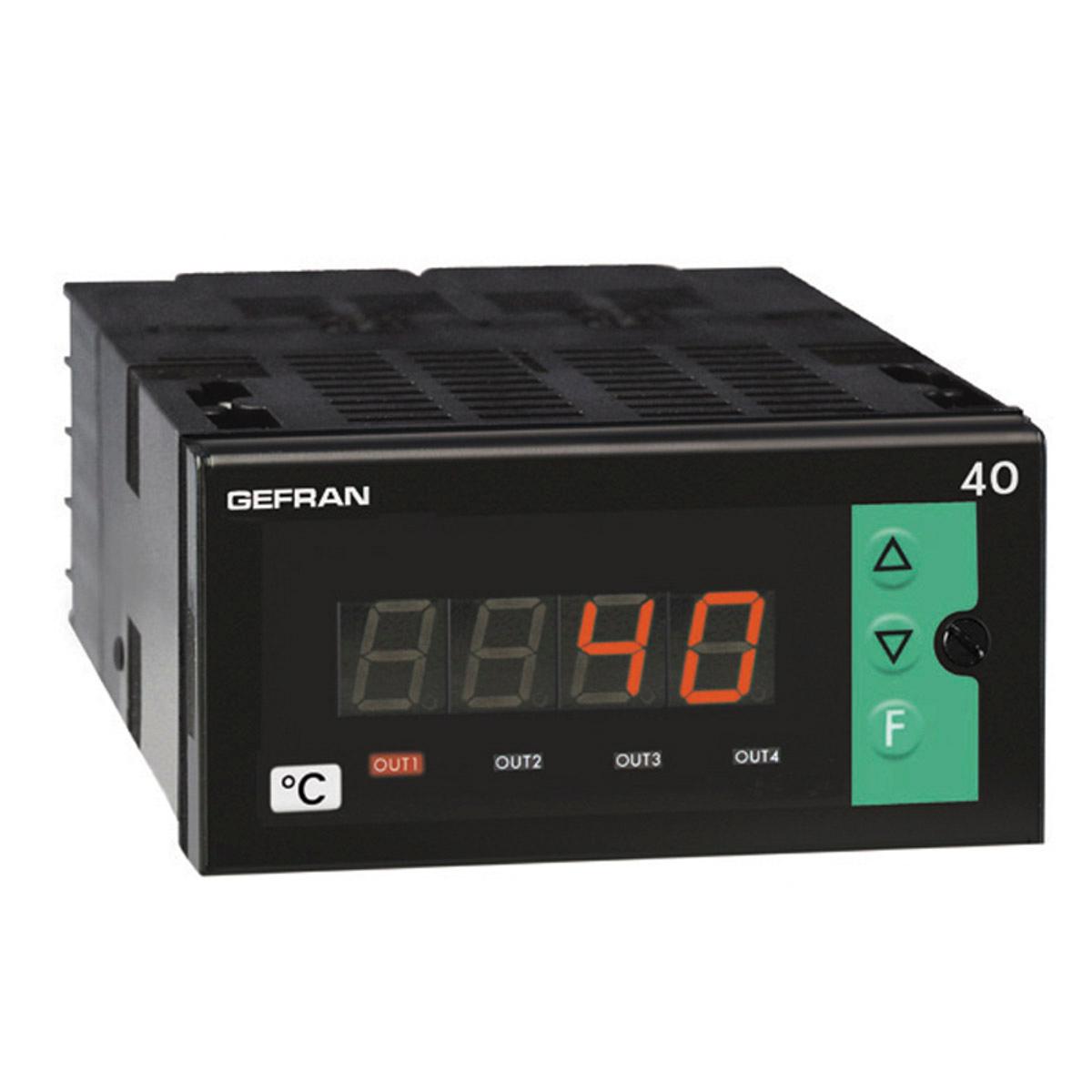 Produktfoto 1 von Gefran 40T96 Temperaturanzeige Relais Ausgang/ Thermoelement, Typ K Eingang, 100 → 240 V ac, 108 x 48mm