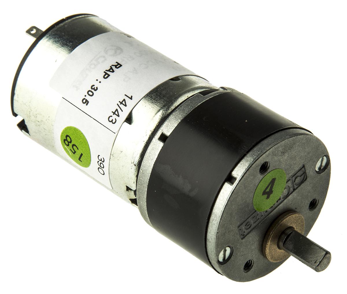 Produktfoto 1 von Crouzet Bürsten-Getriebemotor bis 50 Ncm, 12 V dc / 3 W, Wellen-Ø 5mm, 35.4mm x 68.1mm