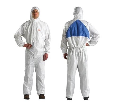 Produktfoto 1 von 3M 4540 Einweg-Overalls XXL Weiß, 186 → 194cm L. mit Kapuze, SMS-Laminat