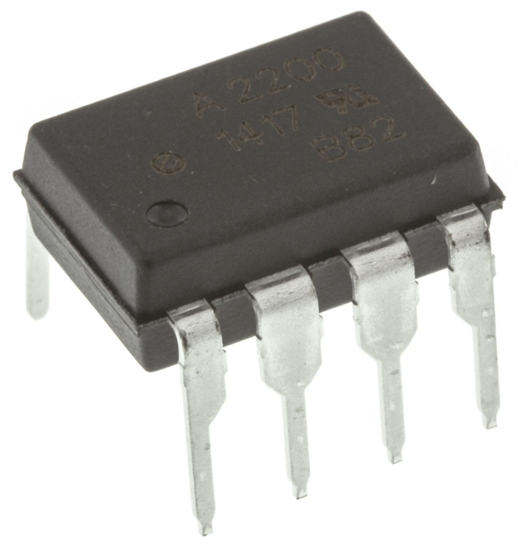 Produktfoto 1 von Broadcom THT Optokoppler DC-In / Logikgatter-Out, 8-Pin DIP, Isolation 3,75 kV eff