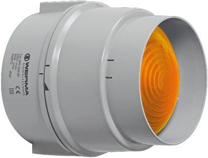 Produktfoto 1 von Werma BWM 890, Glühlampe Dauer Signalleuchte Orange, 12 → 240 V ac/dc, Ø 150mm x 154mm