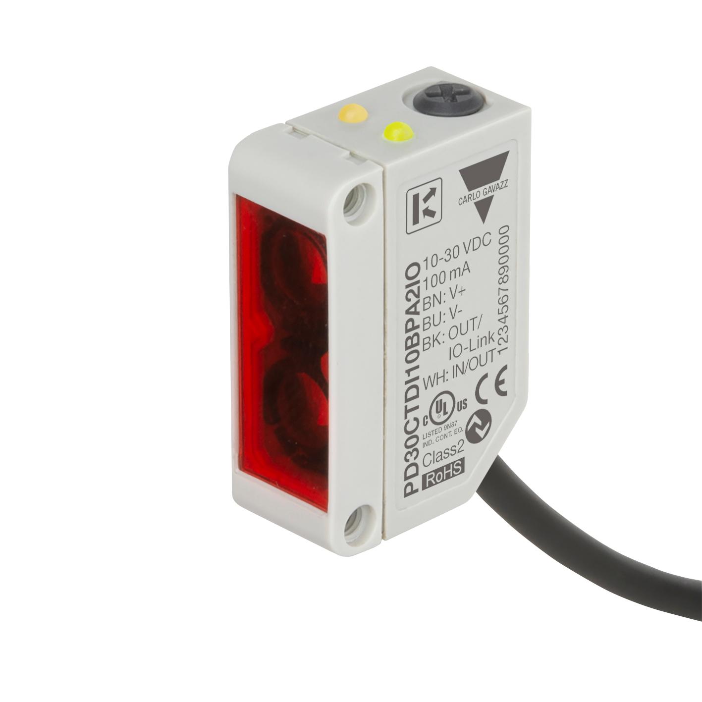 Produktfoto 1 von Carlo Gavazzi Rechteckig Optischer Sensor, Diffus Reflektierend, Bereich 0 → 1000 mm, PNP/NPN Ausgang,