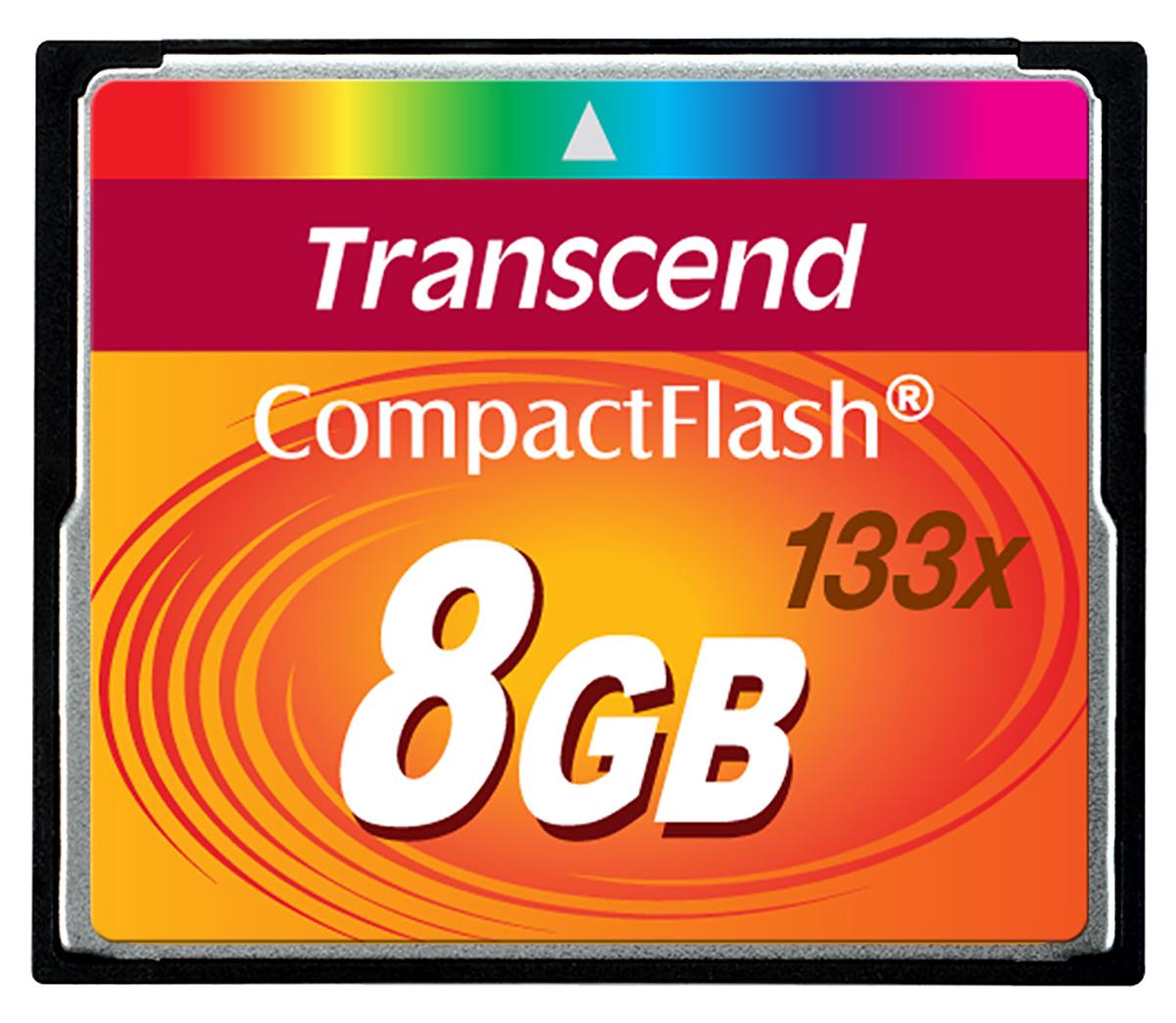 Produktfoto 1 von Transcend CF133 Speicherkarte, 8 GB, CompactFlash, MLC