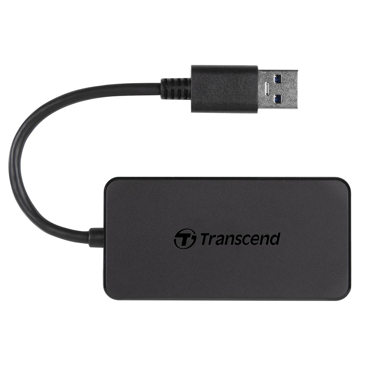 Produktfoto 1 von Transcend, USB 3.1 USB-Hub, 4 USB Ports, 73.8 x 37.2 x 10.4mm