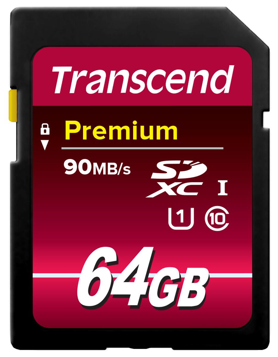 Transcend Premium SDHC, SDXC SD-Karte 64 GB Class 1, Class 10 Industrieausführung