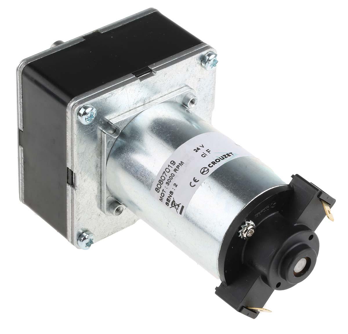 Produktfoto 1 von Crouzet Bürsten-Getriebemotor bis 5 Nm, 24 V dc / 15,6 W, Wellen-Ø 8mm, 65mm x 65mm