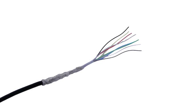 Produktfoto 1 von MICROWIRES Netzkabel, 8-adrig Typ Geschirmt Schwarz x 0,08 mm2,  50m, 600 V, Thermoplastisches Polyurethan TPU