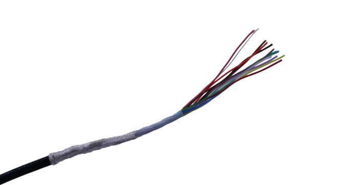 Produktfoto 1 von MICROWIRES Netzkabel, 12-adrig Typ Geschirmt Schwarz x 0,08 mm2,  50m, 600 V, Thermoplastisches Polyurethan TPU