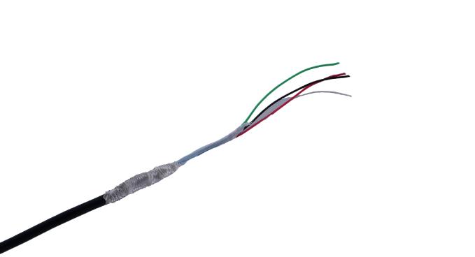 Produktfoto 1 von MICROWIRES Netzkabel, 4-adrig Typ Geschirmt Schwarz x 0,05 mm2,  50m, 600 V, Thermoplastisches Polyurethan TPU