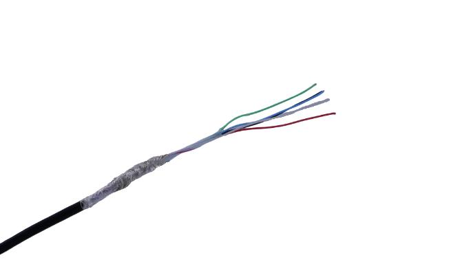 Produktfoto 1 von MICROWIRES Netzkabel, 5-adrig Typ Geschirmt Schwarz x 0,05 mm2,  50m, 600 V, Thermoplastisches Polyurethan TPU