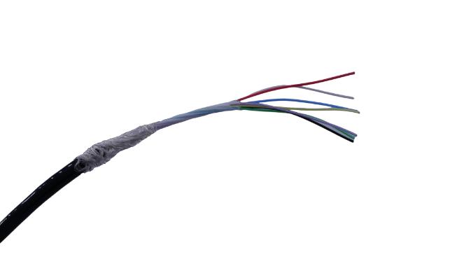 Produktfoto 1 von MICROWIRES Netzkabel, 7-adrig Typ Geschirmt Schwarz x 0,05 mm2,  50m, 600 V, Thermoplastisches Polyurethan TPU