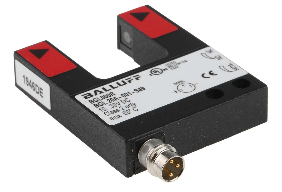 BALLUFF BGL Optischer Sensor, Durchgangsstrahl, Bereich 20 mm, PNP Ausgang