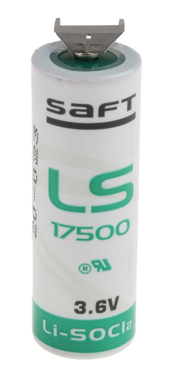 Saft A Batterie, 3.6V / 3.6Ah Li-Thionylchlorid, Lötanschluss 50.5 x 16.94mm