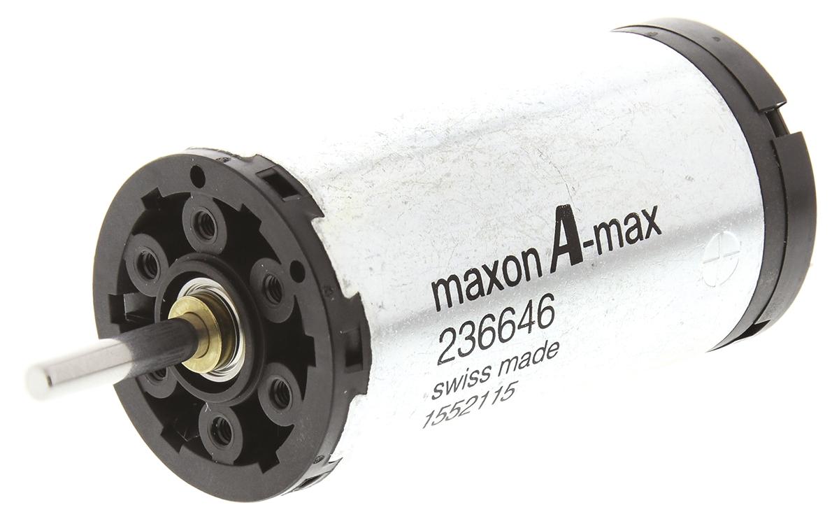 Produktfoto 1 von Maxon Bürstenmotor bis 37,5 mNm, 18 V dc / 15 W, Wellen-Ø 4mm x 62.9mm