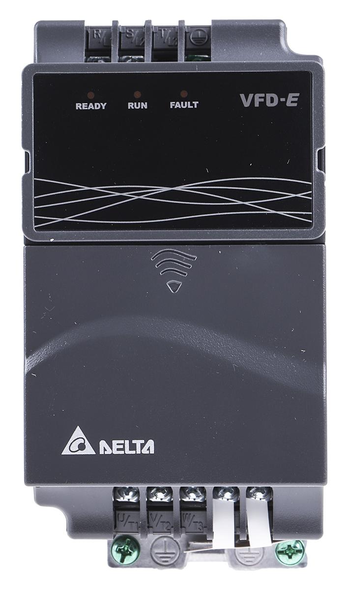 Delta Electronics VFD-E, 1-Phasen Frequenzumrichter 0,75 kW, 230 V ac / 5,1 A, 9,7 A 0 → 600 Hz für