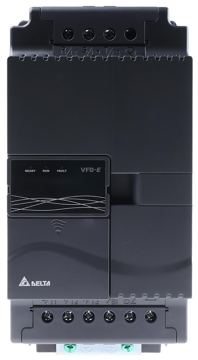 Produktfoto 1 von Delta Electronics VFD-E, 3-Phasen Frequenzumrichter 5,5 kW, 460 V ac / 14 A 0 → 600 Hz für Wechselstrommotoren