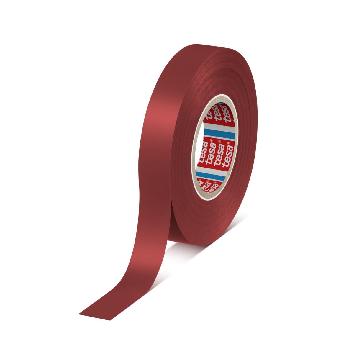 Tesa Premium Soft Isolierband, PVC Rot, 0.126mm x 19mm x 33m