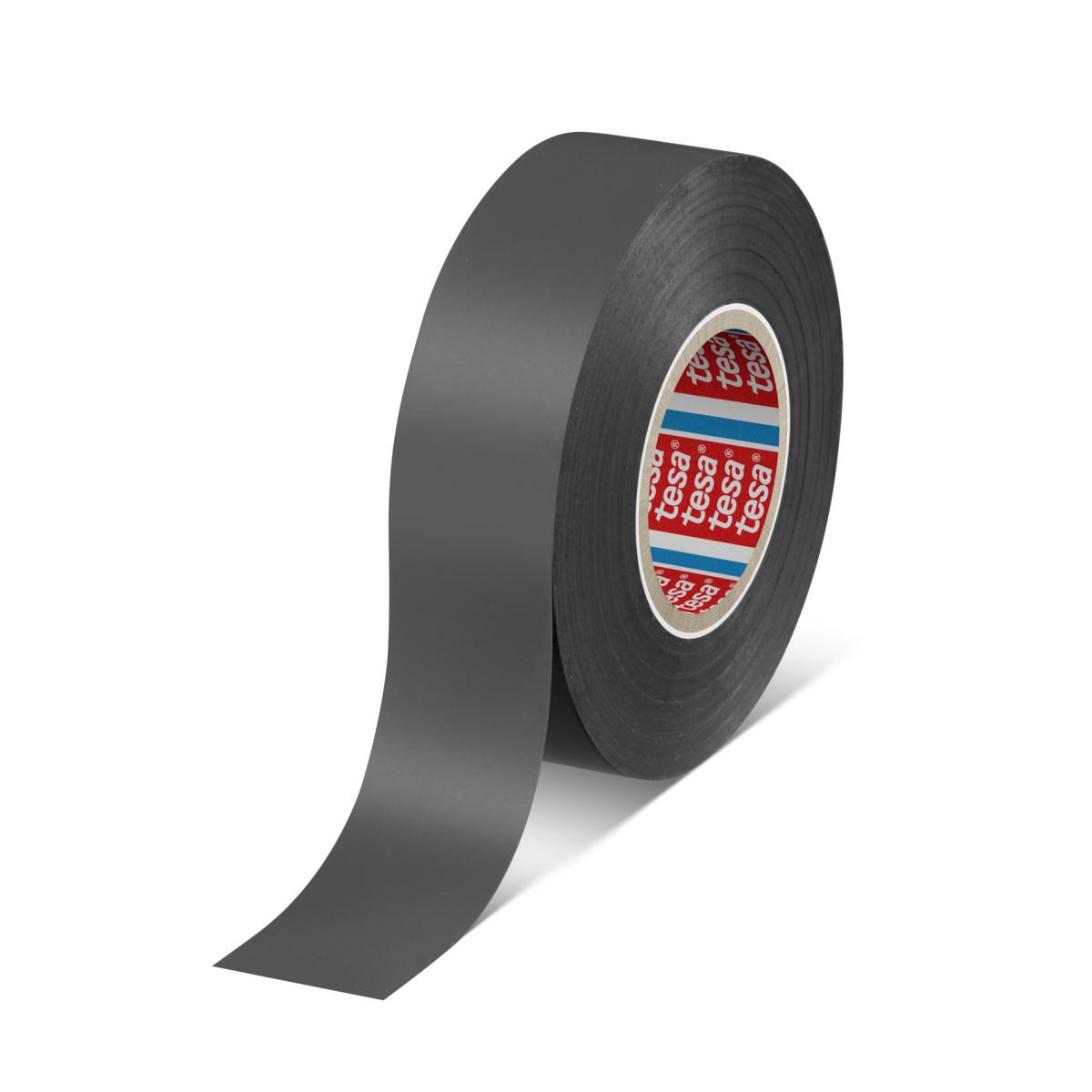 Tesa Premium Soft Isolierband, PVC Grau, 0.126mm x 19mm x 33m