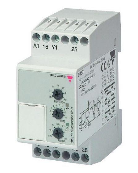 Produktfoto 1 von Carlo Gavazzi Zeitrelais, DIN-Schienen, 0.1 to 360000s, 240V ac/dc, 2 Kont. Multifunktion, 1-poliger Wechsler