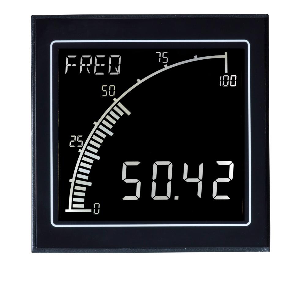 Produktfoto 1 von Trumeter LCD Einbaumessgerät für Strom, Frequenz, Spannung H 68mm B 68mm 4-Stellen T. 53mm