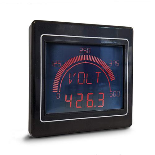 Produktfoto 1 von Trumeter LCD Einbaumessgerät für Strom, Frequenz, Leistung, Spannung H 68mm B 68mm 4-Stellen T. 45mm