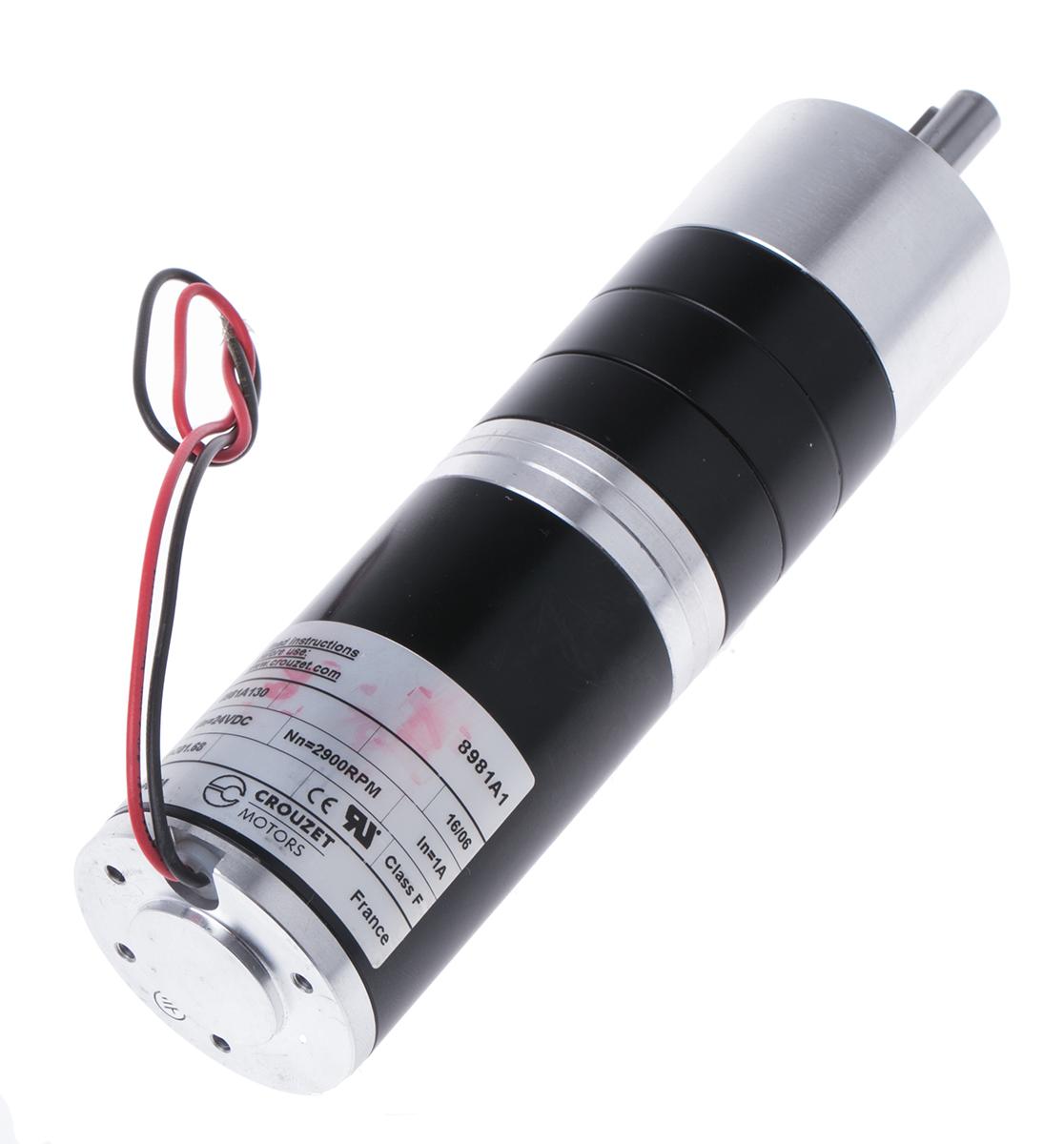 Produktfoto 1 von Crouzet Bürsten-Getriebemotor bis 15 Nm, 24 V dc / 20 W, Wellen-Ø 8mm