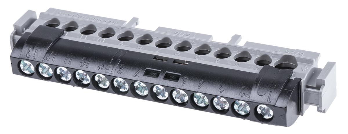 Produktfoto 1 von Legrand Schraub Verteilerblock 13-polig , 100A / 400 V ac, 1.5 → 16 mm², 6 → 25 mm², PC, IP20