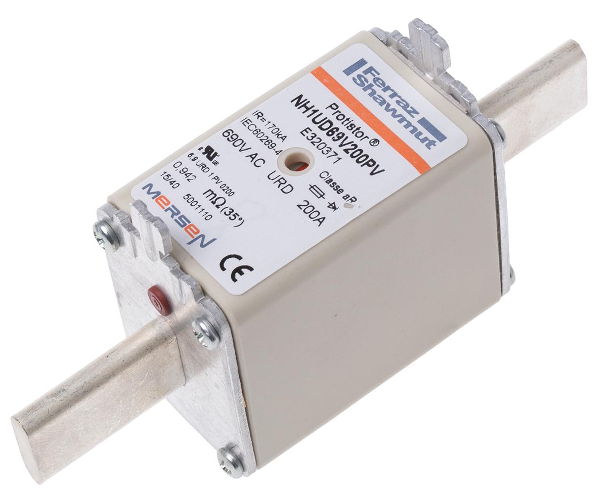 Mersen NH-Sicherung NH1, 690V ac / 200A FF, aR IEC 269.4, IEC 60269-4